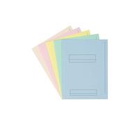 Chemises dossier 2 rabats Oxford 24 x 32 cm 5 couleurs pastel assorties- Paquet de 50