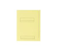 Chemises dossier 2 rabats Oxford 24 x 32 cm jaune pastel - Paquet de 50