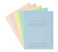 Chemises dossier 2 rabats Oxford 24 x 32 cm 5 couleurs pastel assorties- Paquet de 50