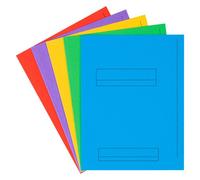 Chemises dossier 2 rabats Oxford 24 x 32 cm 5 couleurs vives assorties - Paquet de 50