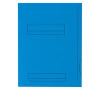 Chemises dossier 2 rabats Oxford 24 x 32 cm bleu vif - Paquet de 50