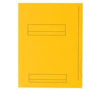 Chemises dossier 2 rabats Oxford 24 x 32 cm jaune vif - Paquet de 50