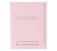 Chemises dossier 2 rabats Oxford 24 x 32 cm rose pastel - Paquet de 50