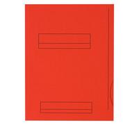 Chemises dossier 2 rabats Oxford 24 x 32 cm rouge vif - Paquet de 50