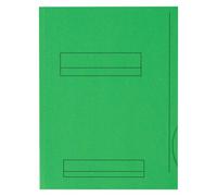 Chemises dossier 2 rabats Oxford 24 x 32 cm vert vif - Paquet de 50