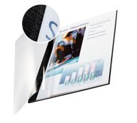 Chemises Leitz impressBIND A4 avec couverture transparente PET et dos carton noir 105 feuilles lot de 10