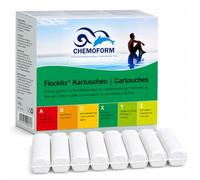 Chemoform Lot de 8 cartouches de floculant pour piscine 1 kg (8 x 125 g)