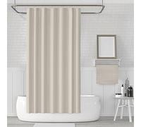 Chenbing Art Rideau de Douche 210x160cm Beige Extra Long et Imperméable en Tissu Polyester pour Salle de Bain - Lavable en Machine avec Crochets pour Maison, Hôtel