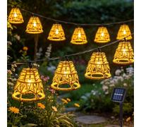 CHENBOOW Guirlande Lumineuse Exterieure Solaire,Guirlande Solaire Exterieur,Guirlande LED Guinguette Exterieur Intérieur,LED Guirlande Lumineuse Solaire,per Balcone Feste Patio Matrimonio