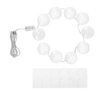 Chenglanhsjg Lumières de Miroir de Maquillage, 10 pièces LED, Gradation Continue, 3 températures de Couleur, Chargement USB, pour vanité, Durable, Confort des Yeux, Installation