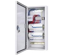 CHENGPI Boite Électrique 4 Rangées,Coffret électrique équipé avec 4P FI disjoncteur Type A et Disjoncteurs,Pré - Câblage