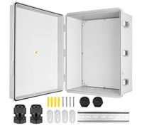 CHENGPI Boitier Electrique Étanche,Boite de Derivation Electrique avec Couvercle à Charnière,IP66 Boîte de Jonction en Plastique ABS,Coffret Électrique 430x530x200MM