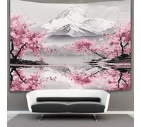 ChengzeTCo Japanese Cerises 3D Effet Tapisserie Art Mural Tapisserie Murales DécoSourision Murale En Tissu Pour Chambre Salon Serviette De Plage Tapisseries 150cmx200cm