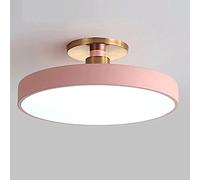 CHENKUI Plafonnier LED Macaron 2400lm Luminaire De Plafond À Montage Semi-encastré Moderne Gradation Tricolore Lumière Plate De Forme Ronde Éclairage De Plafond À La Maison Utilisé pour Les Entrées