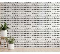 Chenlane Sticker Mural Cuisine Art Noir Blanc Salon Colore Pastel Douillet