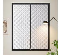 CHENMIAO Film Isolant pour Fenêtre 115 x 67 cm Coupe-Vent et Insonorisant, Isolant Thermique Rideaux Hivernage Autocollant Installation Facile Personnalisable pour l'hiver, Gris