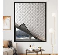 CHENMIAO Film Isolant pour Fenêtre 66 x 113 cm Coupe-Vent et Insonorisant, Isolant Thermique Rideaux Hivernage avec Ruban Adhésif Réutilisable Personnalisable pour l'hiver, Gris