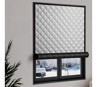 CHENMIAO Kit D'Isolation de Fenêtre 70 x 160 cm Coupe-Vent et Insonorisant, Isolant Thermique Rideaux Isolant Hivernage Pas Besoin de Percer des Trous Personnalisable pour l'hiver, Gris