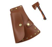 CHENNAN Gaine de Hachette en Cuir, Fourreau De Hache Housse De Protection pour Fourreau, Manchon De Hache en Cuir, Couvre-tête de hachette, Gaine de Hache pour l'Extérieur,Camping, Randonnées (B)
