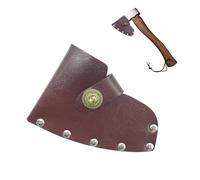 CHENNAN Gaine de Hachette en Cuir, Fourreau De Hache Housse De Protection pour Fourreau, Manchon De Hache en Cuir, Couvre-tête de hachette, Gaine de Hache pour l'Extérieur,Camping, Randonnées (A)