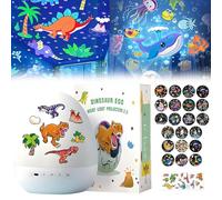 CHENRI Dinosaur Egg Night Light Projector, Projecteur de veilleuse dinosaure, 360° Rotation & 21 Effets Projecteur Ciel Etoile, Veilleuse Rechargeable Cadeaux pour enfants, anniversaire, Noël (Music)