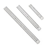 CHENYU 3 Pcs Reglet 10cm 20cm 30cm Regle Metal Règle en Acier Inoxydable | Reglet 30 cm Convient à l'enseignement du dessin et de l'illustration de bureau