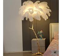 ChenYuNiu Lampadaire LED en Plumes d'autruche à intensité Variable - Lampe de Lecture élégante pour Salon, Bureau et décoration d'intérieur Moderne, Solution d'éclairage d'ambiance Parfaite.