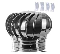 CHENYUOZ Chapeau de Cheminée Rotatif, Les éoliennes de Ventilateur de Toit Non électriques évents la Rotation du Vent de Lame incurvée ne se déforme Pas Facilement(40cm(15.7in))