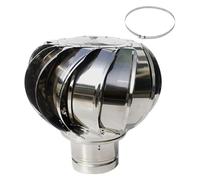 CHENYUOZ Chapeau de Cheminée Rotatif, Les éoliennes de Ventilateur de Toit Non électriques évents la Rotation du Vent de Lame incurvée ne se déforme Pas Facilement(20cm(7.9in))