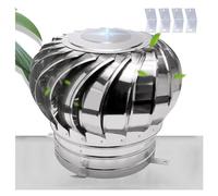 CHENYUOZ Extracteur de fumées Rotatif éolien, Ventilateur de Toit Non électrique en Acier Inoxydable 304, Surface Lisse, Forte capacité de Charge, Robuste et Durable(15.7in(400mm))