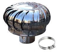 CHENYUOZ Extracteur de fumées Rotatif galvanisé, Chapeaux de Pluie de Conduit de Ventilateur de Toit de Ventilateur de Toit Non électrique en Acier Inoxydable 304(160mm/6.2in)