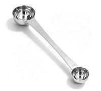 CHEOTIME 5 ml et 15 ml Cuillère Doseuse Double Embout, Boule a The Inox 2 en 1 avec Graduation, Petite Cuillere a Cafe Pour Mesurer Grains de Café Matcha Thé Farine Poudre de Protéine Lait