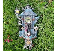 CHEOTIME Horloge à Coucou décorative d'halloween en résine synthétique à Suspendre pour Mur, Design L'Étrange Noël de Monsieur Jack, décoration de Maison forestière