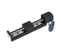CHEOTIME Mini actionneur de glissière de guidage de rail linéaire, moteur pas à pas 28, course de 100 mm, pièces de routeur CNC DIY, scène X Y Z avec tige à vis en T pour pièces de