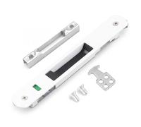CHEOTIME Verrou Baie Coulissante, Crochet Fermeture Porte Simple Face En Acier Inoxydable Et Alliage De Zinc Serrure Porte Fenetre Coulissante Pour Portes Coulissantes Fenêtres Baies Vitrées, Blanc