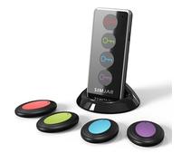 Chercheur de vec 4 Longues chaînes supplémentaires Simjar Télécommande sans Fil RF Key Finder pour Portefeuille Téléphone Portable Lunettes Bagages Pet Tracker