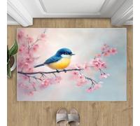 Cherry Blossoms Tapis 60x90cm, Birds Tapis for Bedroom