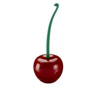Cherry Toilet Brush, Cute Standing Holder Set, 15x5.1 inches Wide Applications, Long Handle Design, Sturdy Bristles for Bathroom Toilet Cleaning, Decorative Storage
