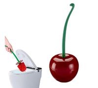 Cherry Toilet Brush, Cute Toilet Brush Set, Standing Toilet Brush, Toilet Bowl Brush Holder with Adorable Cherry Design for Efficient Bathroom Toilet Bowl Cleaning (1 Set)