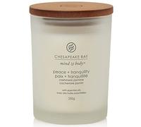 Chesapeake Bay Bougie parfumée | Peace + Tranquility Bougie d'aromathérapie | Durée de combustion : jusqu'à 57 heures | Collection Mind & Body