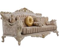 Chesterfield 3 places Canapé designer Luxe Coussins Canapés Tissu Textile Nouveau