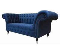 Chesterfield anglais siège de bureau ameublement canapé 2 sièges bleu royal