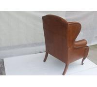 Chesterfield Cuir Fauteuil Oreille Vintage Fauteuil Club Fauteuil de Direction Oreillette