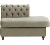 Chesterfield - Module d’extrémité carrée droit (ESR) - Velluto 17 - dark oak