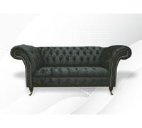 Chesterfield Velours Club Canapé Coussin 2 places design textile Canapés Canapé Lounge