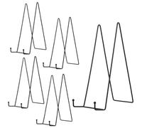 CHEUKYIU Support Assiette Décorative Porte Assiette Chevalet - Lot de 5 Chevalets en Métal Noir 30,5 cm - Présentoir pour Cadre Photo, Livre, Assiettes Décoratives