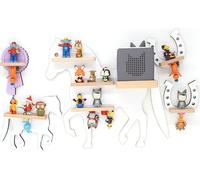 Cheval animal étagère pour enfants | Suspension pour Tonie Box et Tonie Figures | Étagère d'économie d'espace | H. 43 x W. 68 x D. 19 | Rangement de boîtes à musique murales avec inserts magnétiques |