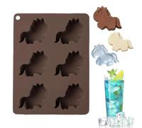 Cheval Chocolat Moule 6 Cavité pour cire fondue et plâtre | Moule à chocolat et à bonbons Utilisé pour la glace, le savon, les bonbons, les fêtes, la pâtisserie, les gâteaux