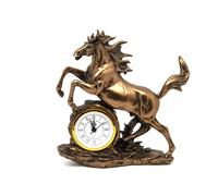 Cheval sautant Figure Horloge Bronze Décoration Reine Isabel