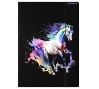 CHEVAL STARPAK Chemise scolaire LAMINÉE avec élastique POUR FILLES A4 (Cheval)